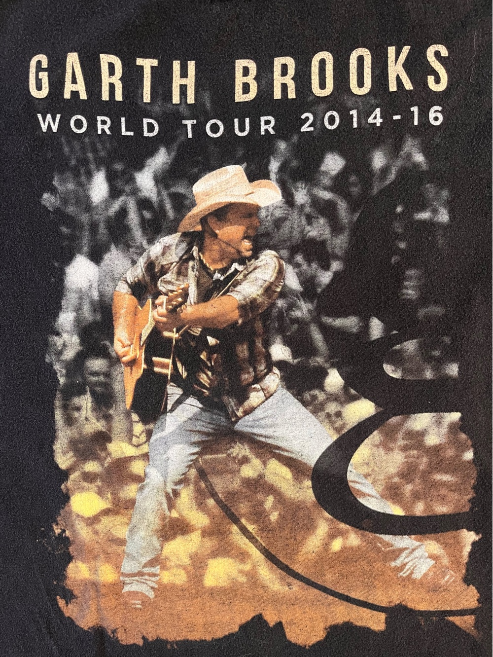 Garth Brooks World Tour 2014-2016 Black Tultex Band Tee